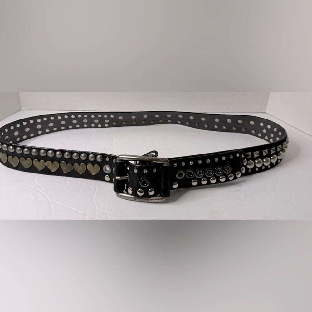 Brambilla Made in Italy multi metal studs around the belt .Measures 45 inches